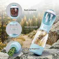 3-in-1 Dog Portable Water & Food Bottle, Outdoor Travel Pet Drinking Cup