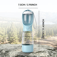 3-in-1 Dog Portable Water & Food Bottle, Outdoor Travel Pet Drinking Cup