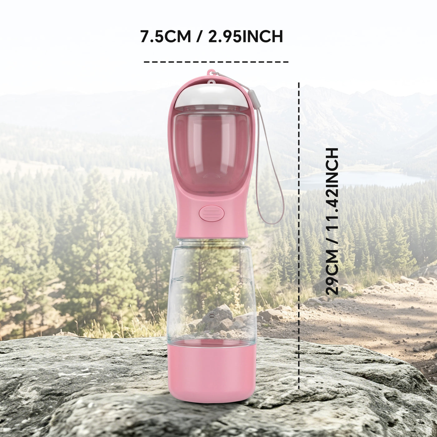 3-in-1 Dog Portable Water & Food Bottle, Outdoor Travel Pet Drinking Cup