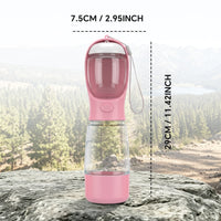 3-in-1 Dog Portable Water & Food Bottle, Outdoor Travel Pet Drinking Cup